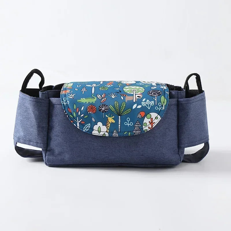 Stroller/Pram Bag Organizer - With Cup Holder Cover Teeny Pandas