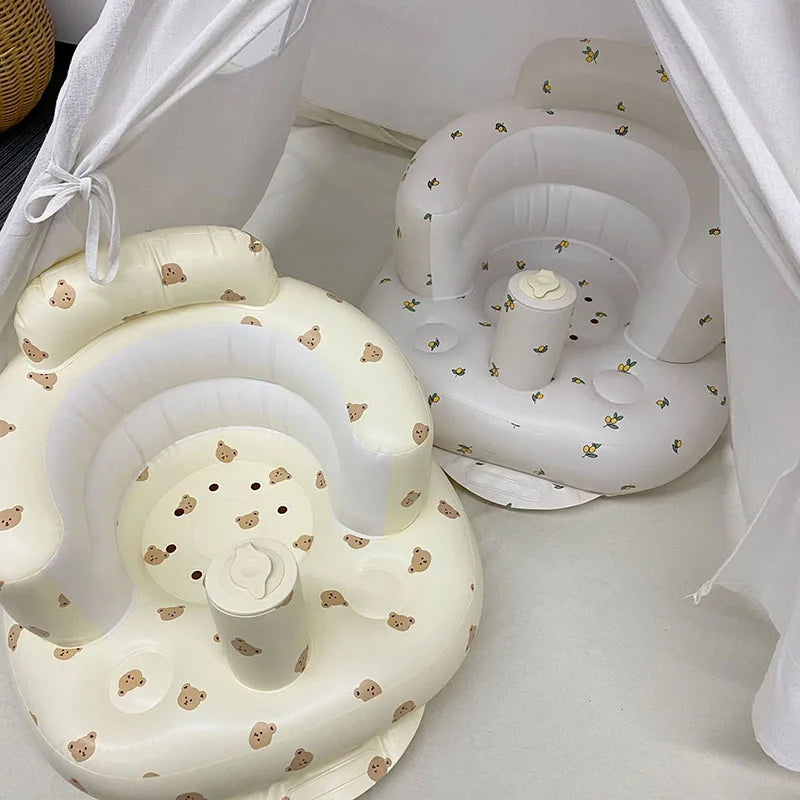 Inflatable Baby Sofa Seat with Safety Support - Designed for your Baby's Safety! Teeny Pandas