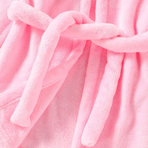 Winter Kids Hooded Flannel Bathrobe – Plush Pajamas for Boys & Girls