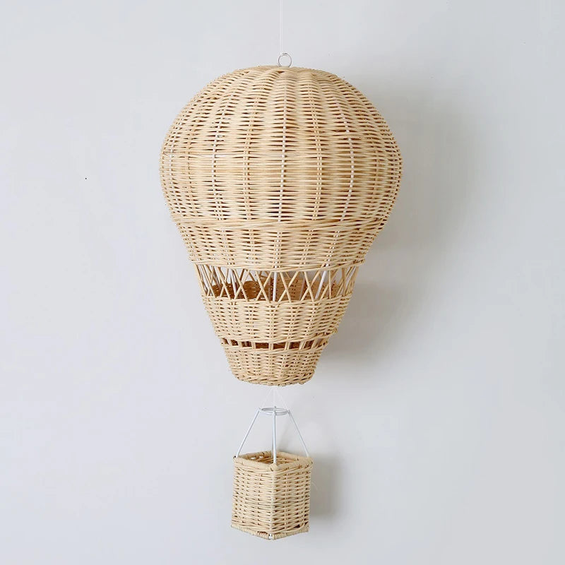 Rattan Hot Air Balloon Wall Décor - Elegant Room Decoration! Teeny Pandas