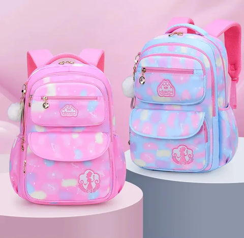Pink Gradient School Backpack for Girls