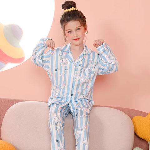 Kawaii Pajama Set for Girls – Cozy Autumn & Winter Sleepwear