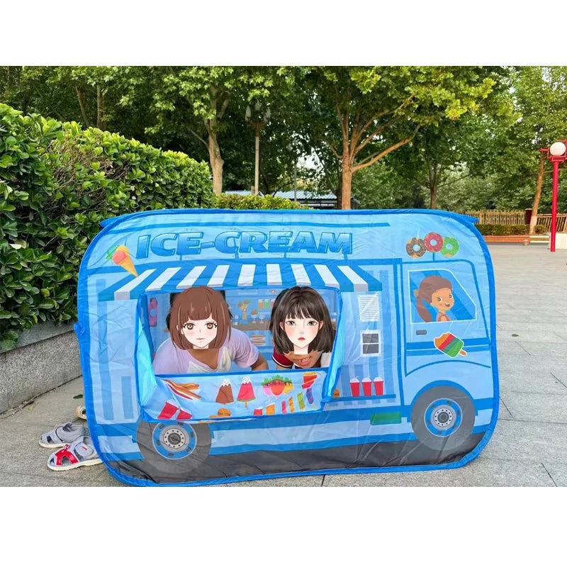 Kids Vehicle Play Tents – Firetruck, Ice Cream Truck & Police Van & More! Teeny Pandas