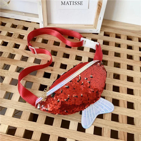 Fashion Sequin Fanny Pack for Kids – Shiny Mermaid Waist Bag for Girls