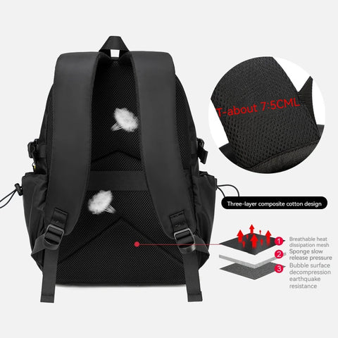 Astronaut Printed Orthopedic Laptop Backpack – Waterproof Schoolbag for Kids