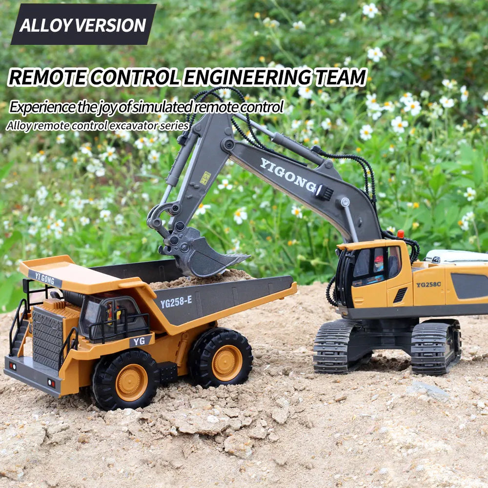 Remote-Controlled Construction Machinery Toys 1/24 - The Ultimate Construction Adventure! Teeny Pandas
