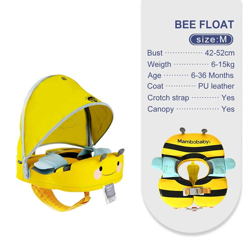 Baby Safe Swim Float - Leak Proof Chest Float! Teeny Pandas