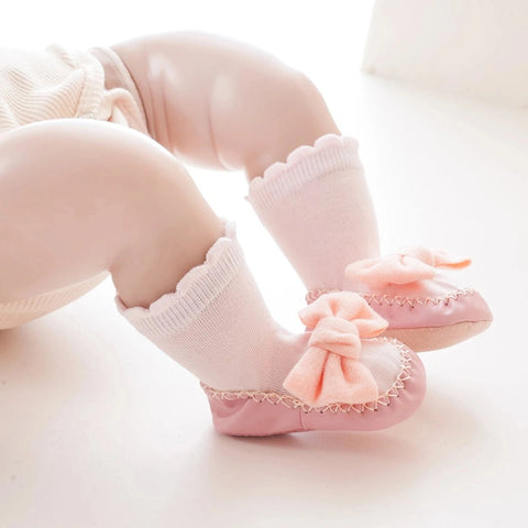 Cute Bow Non-Slip Baby Socks for Girls