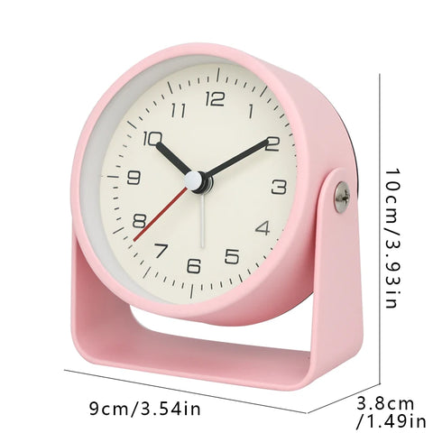 Creative Metal Small Alarm Clock - Minimalist Silent Desktop Clock