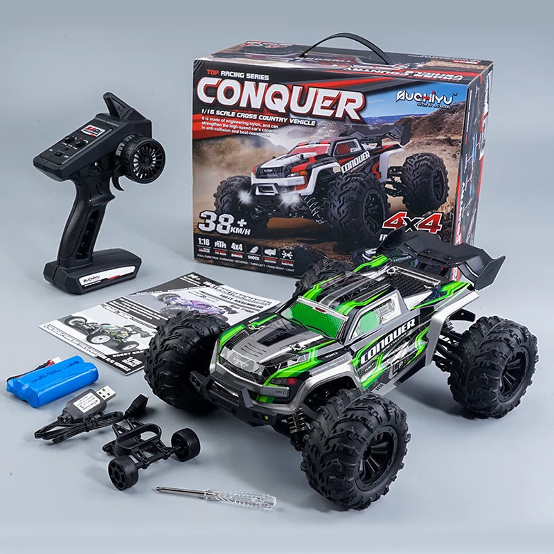 High-Speed Brushless Motor All Terrain RC Car 1/16 - Higher Efficiency for Longer Adventure! Teeny Pandas