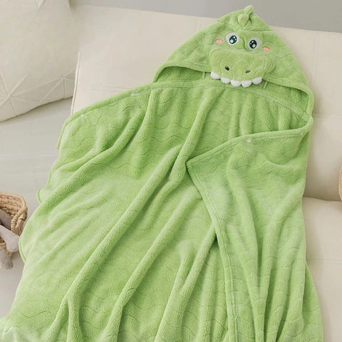 Baby Hooded Towel - Coral Fleece Kids Beach Towel