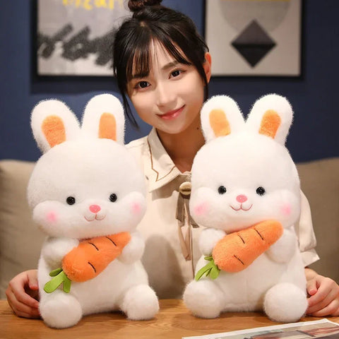 Kawaii Carrot Rabbit Plush Toys – Adorable Bunny Dolls Stuffed Pillows
