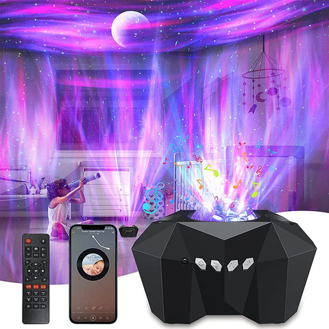 Star Lights Aurora Galaxy Moon Projector - With Romote Control!