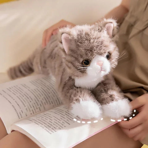 Cute Simulation Cat Plush Toys – Realistic Stuffed Kitten Models
