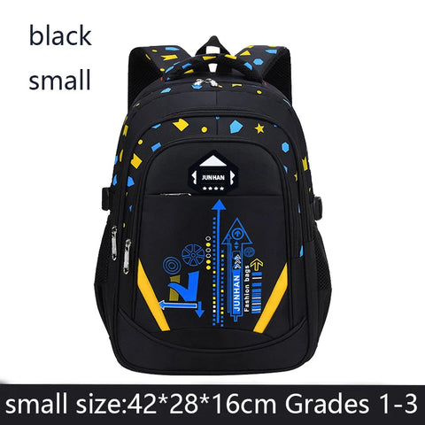 Geometry Pattern Waterproof Children’s Shoulder Backpack for Boys and Girls