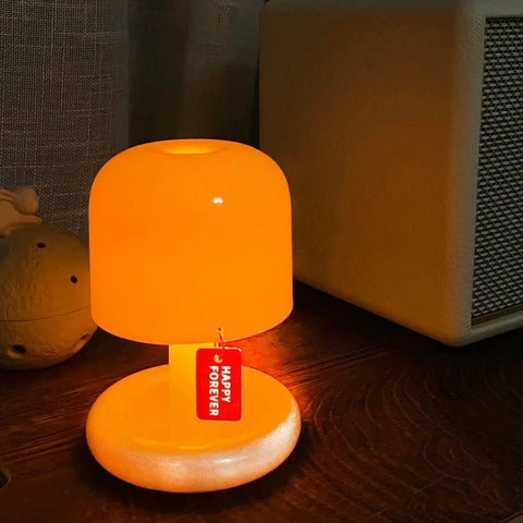 Sunset Mushroom Night Light LED Table Lamp – USB Rechargeable Mood Light