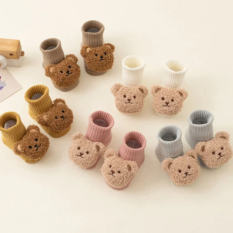 Cute Cartoon Bear Baby Socks for Boys and Girls