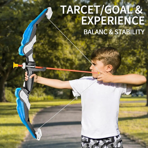 Luminous Bow and Arrow Toy Set with Target + 10 Arrows