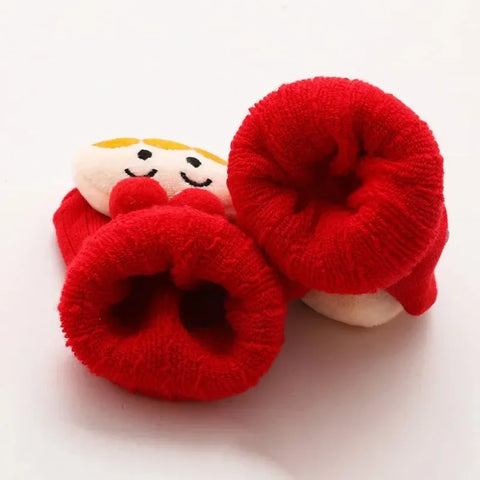 Baby Christmas Socks for Newborns – Cute Non-Slip Winter Cotton Socks for Infants