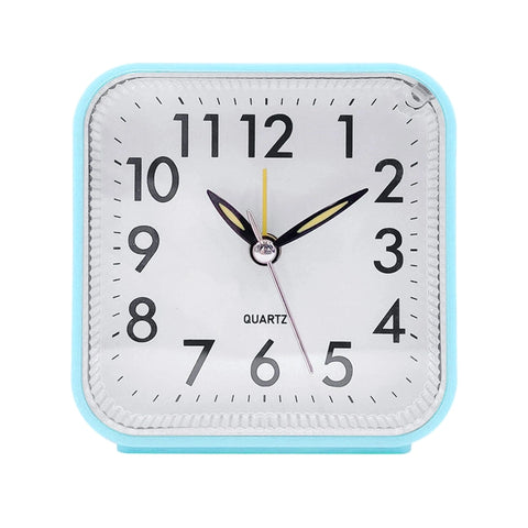 Square Analog Display Alarm Clock with Night Light