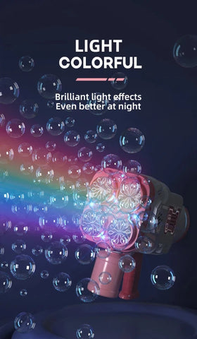 Bubble Rocket Machine with Colorful Lights – Fun for Kids