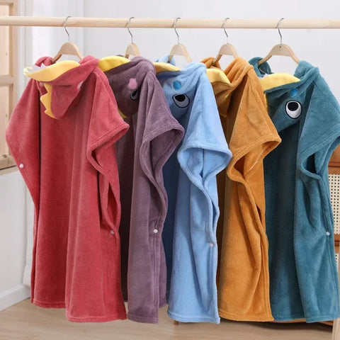 Kids Thicken Winter Bath Baby Towel & Bathrobe – Cotton Coral Velvet