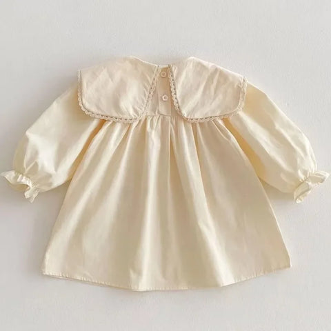 Girls Spring Dress - Cute Baby Princess Cotton Embroidery Rabbit Dress