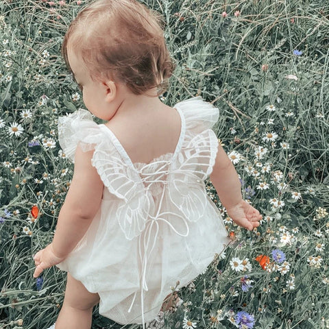 Baby’s Princess Butterfly Romper – Newborn Bodysuit with Wings