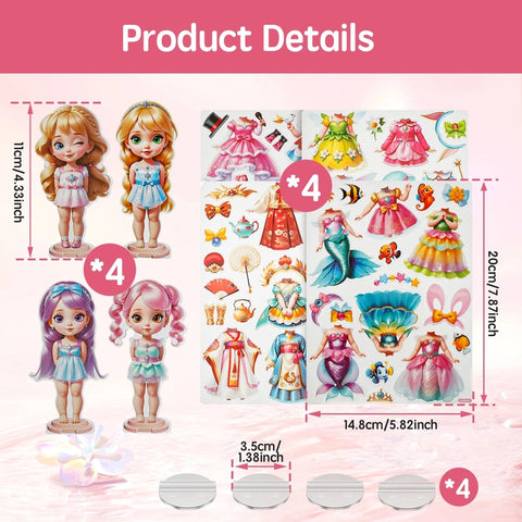 Magnetic  Princess Doll Dress Up Pack