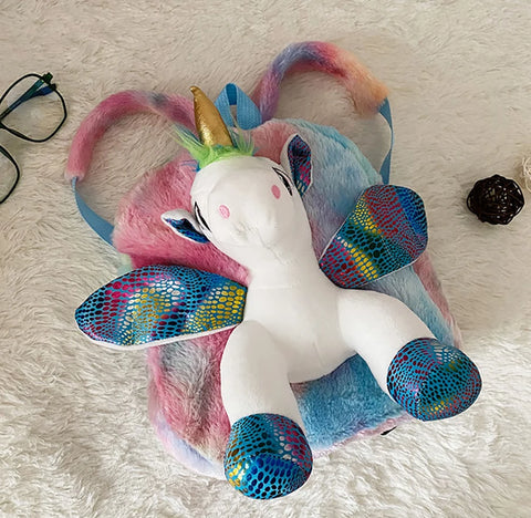 Toddler Backpack Stuffed Unicorn
