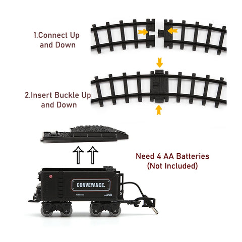 Alloy Railway Train Set with Sound, Light & Smoke – Realistic Metal Locomotive for Kids