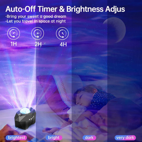 Star Lights Aurora Galaxy Moon Projector - With Romote Control!