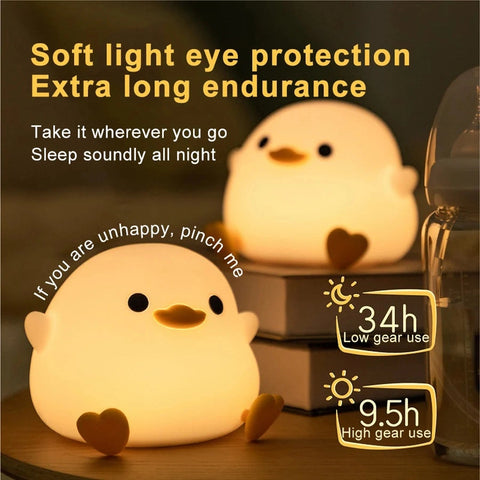 QuackyGlow Soft-touch LED Nightlight Teeny Pandas