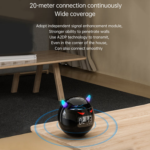 Monster Alarm Clock Bluetooth Speaker - With LED Digital Display