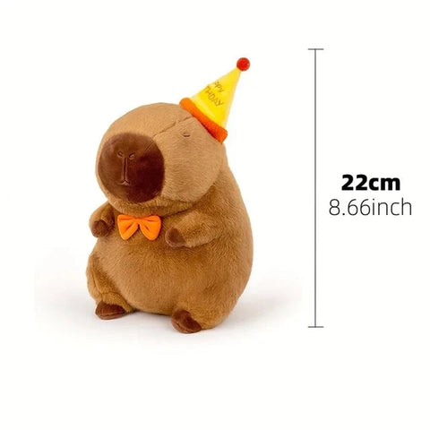 Happy Birthday Capybara Plushie - Adorable Birthday Gift! Teeny Pandas
