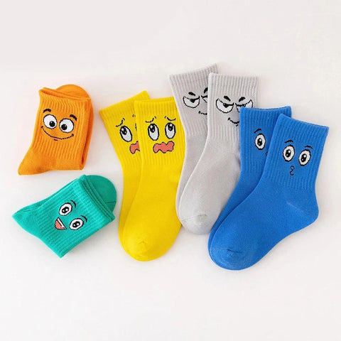 Kids' Emoticon Funny Face Pattern Socks