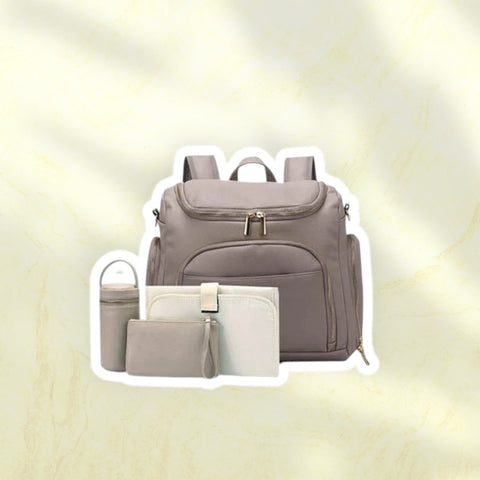 PU Leather Nappy Backpack - With Changing Station Teeny Pandas
