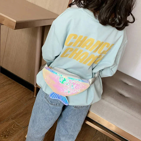 Fashion Sequin Fanny Pack for Kids – Shiny Mermaid Waist Bag for Girls