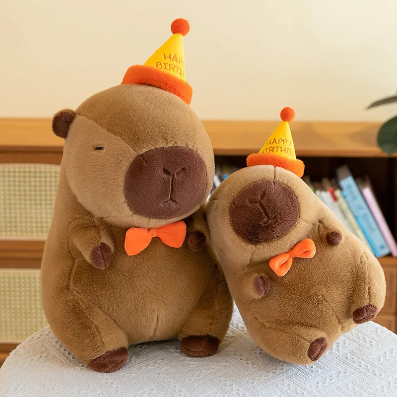 Happy Birthday Capybara Plushie - Adorable Birthday Gift! Teeny Pandas