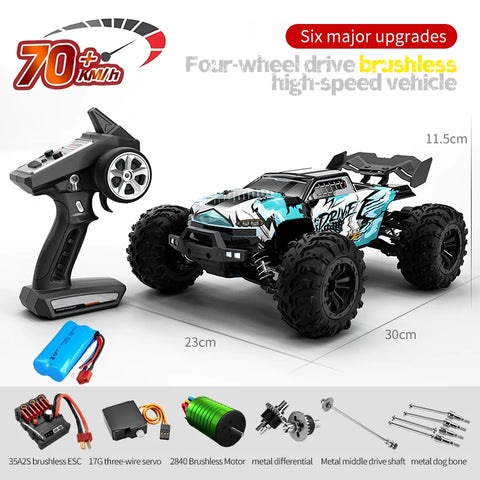 High-Speed Brushless Motor All Terrain RC Car 1/16 - Higher Efficiency for Longer Adventure! Teeny Pandas