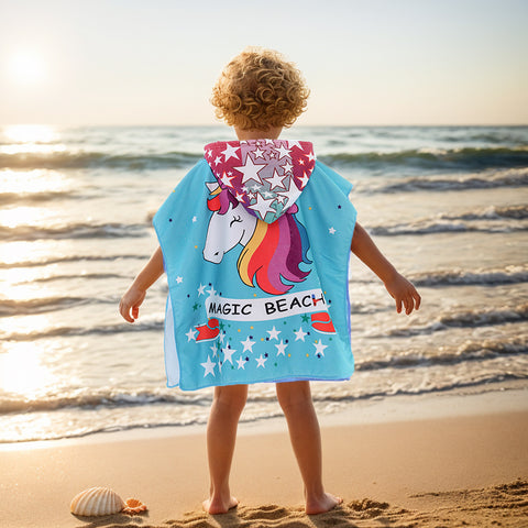 Hooded Beach Towel Cape for Kids