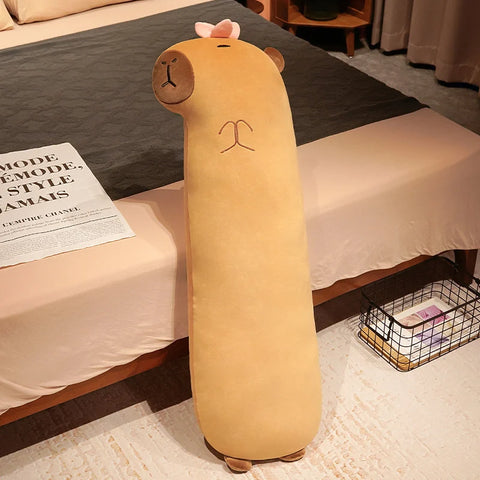 Fluffy Sleeping Pillow Capybara Plush Doll - Kawaii Long Capybara Stuffed Toy