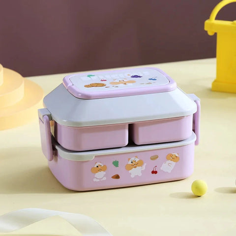 Large-Capacity Bento Lunch Box - Pack Fun, Freshness, and Flavor in Every Bite! Teeny Pandas