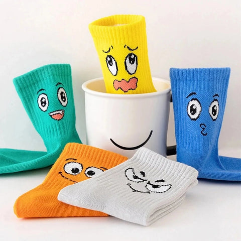 Kids' Emoticon Funny Face Pattern Socks
