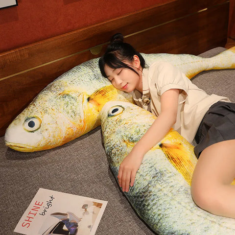 Giant Simulation Funny Fish Plush Toys – Yellow Croaker Pillow