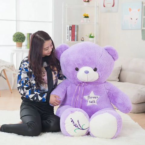 Giant Purple Bear Plush Toy - High-Quality Stuffed Lovely Animal Bear Doll