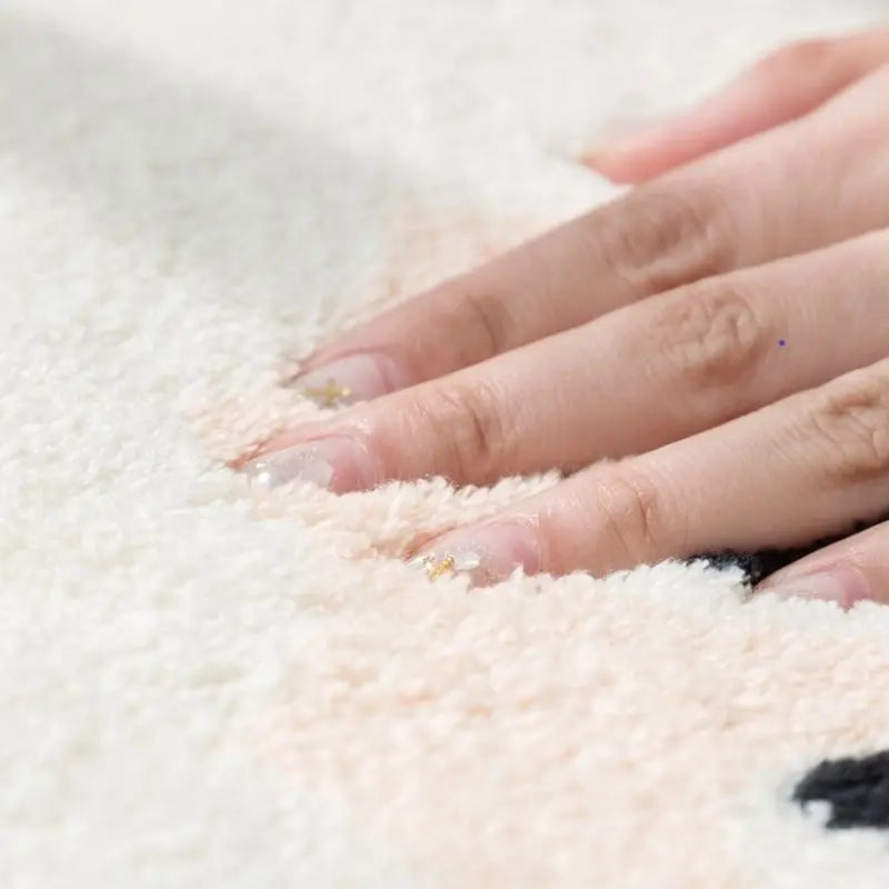Soft Dot Round Kids Rug with Tassels - Cozy & Playful Decor Teeny Pandas