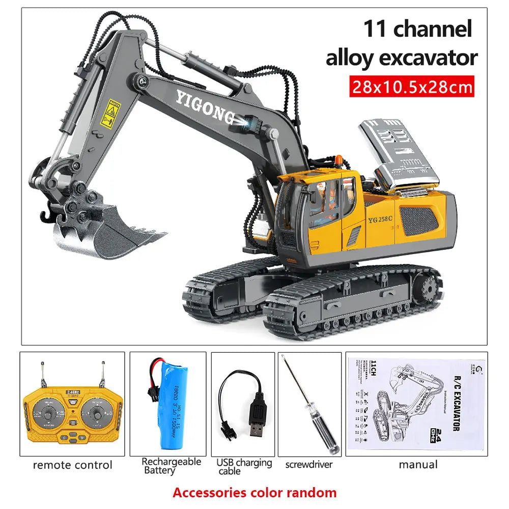 Remote-Controlled Construction Machinery Toys 1/24 - The Ultimate Construction Adventure! Teeny Pandas