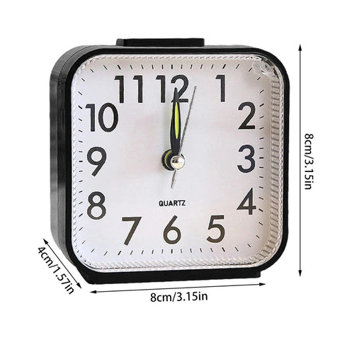 Square Analog Display Alarm Clock with Night Light