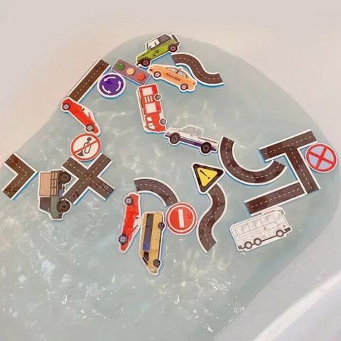 Baby Bath Puzzle Toy Set – Floating & Wall-Sticking